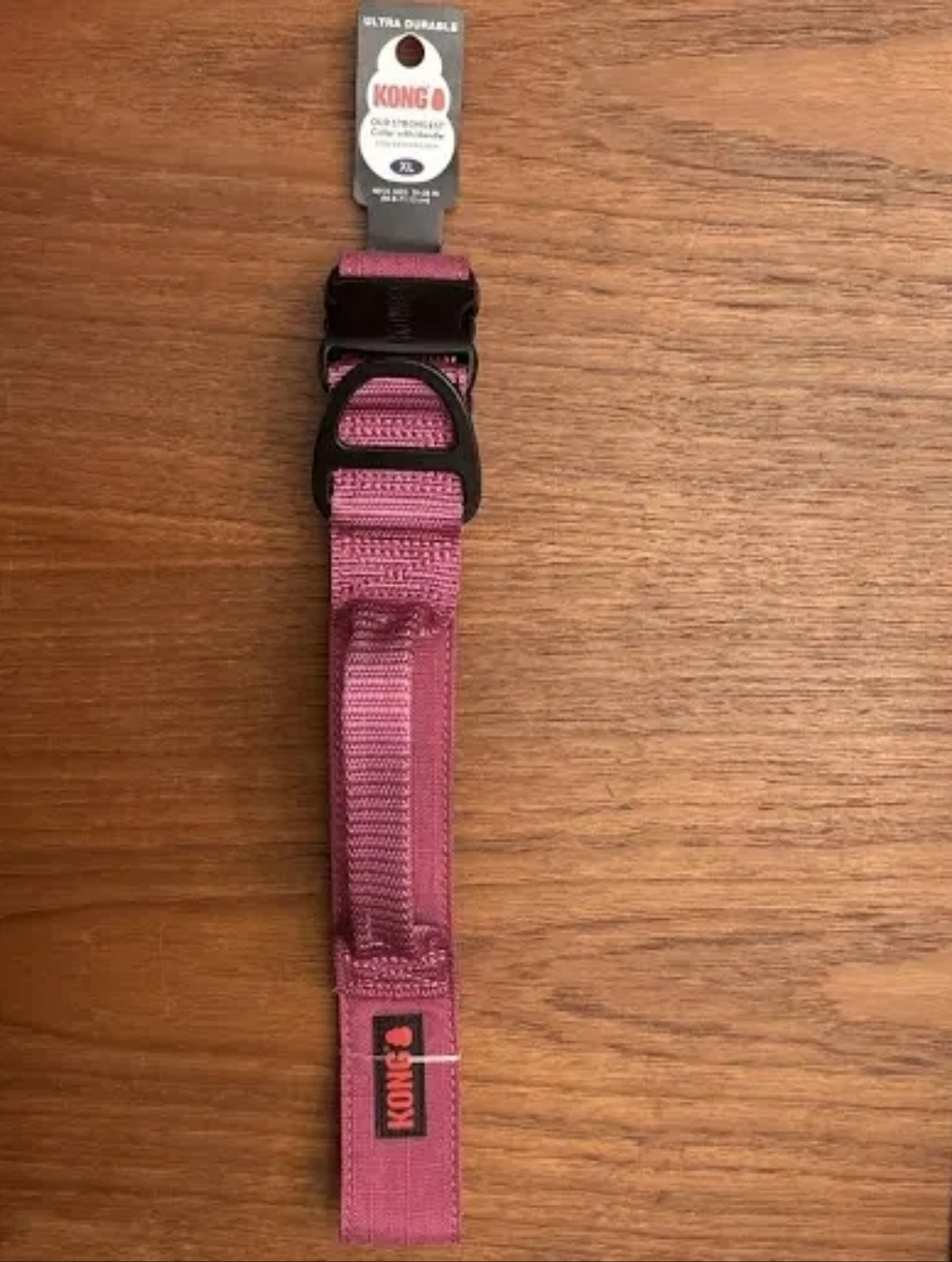 NWT • KONG® Max HD Ultra Durable Dog Collar with Handle (Pink) Size Large